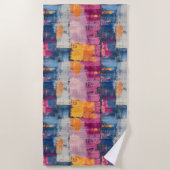 Rough Brushstroke Print Strandlaken (Voorkant)