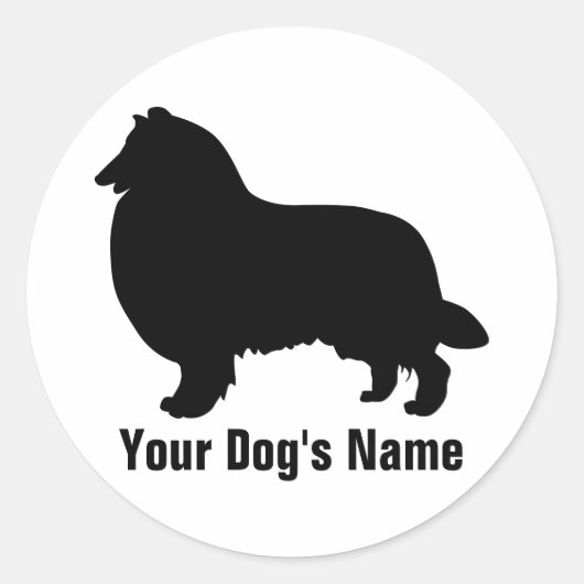 Rough Collie ラ フ・コ ー リ Ronde Sticker (Voorkant)