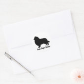 Rough Collie ラ フ・コ ー リ Ronde Sticker (Envelop)
