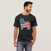 Rough Collie 4e juli Mannen Women USA American Fl T-shirt (Voorkant volledig)