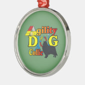 Rough Collie Agility Metalen Ornament (Links)