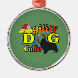 Rough Collie Agility Metalen Ornament