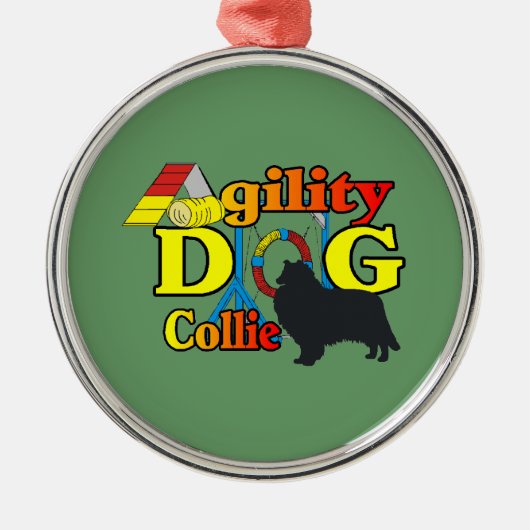 Rough Collie Agility Metalen Ornament (Voorkant)