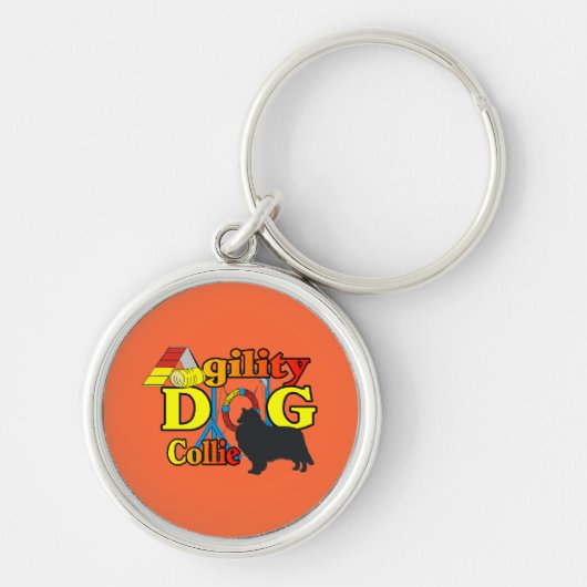 Rough Collie Agility Sleutelhanger (Voorkant)