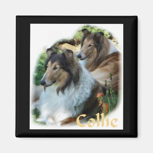 Rough Collie Art Gifts Magneet (Voorkant)