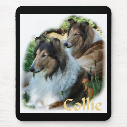 Rough Collie Art Gifts Muismat (Voorkant)