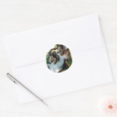 Rough Collie Art Gifts Ronde Sticker (Envelop)