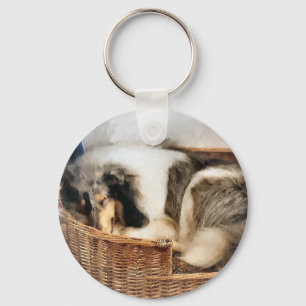 Rough Collie Art Gifts Sleutelhanger