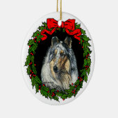 Rough Collie Art van Glenda S. Harlan Keramisch Ornament (Rechts)