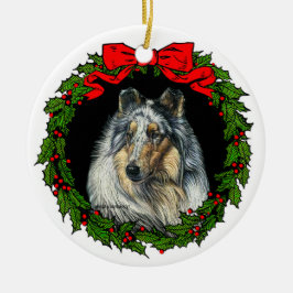 Rough Collie Art van Glenda S. Harlan Keramisch Ornament
