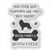 Rough Collie Best Friend Sticker (Voorkant)