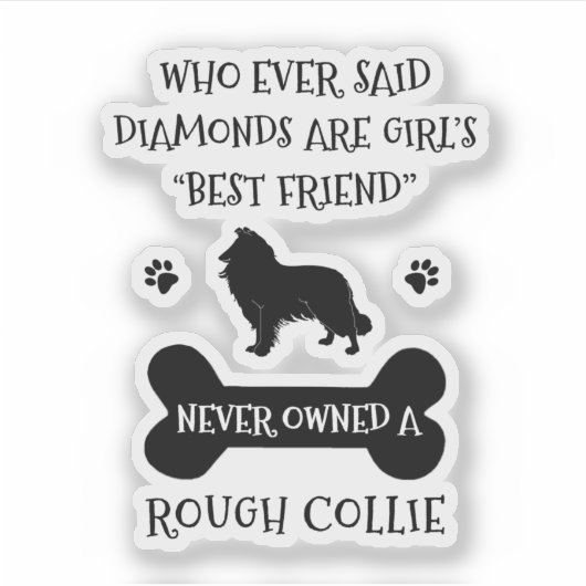 Rough Collie Best Friend Sticker (Voorkant)