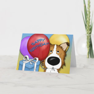 Rough Collie Birthday Card Kaart
