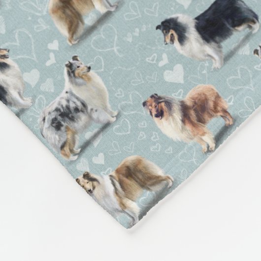 Rough Collie Blanket Fleece Deken (Hoek)