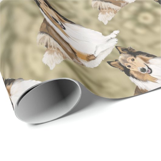 Rough Collie Cadeaupapier (Rol Hoek)