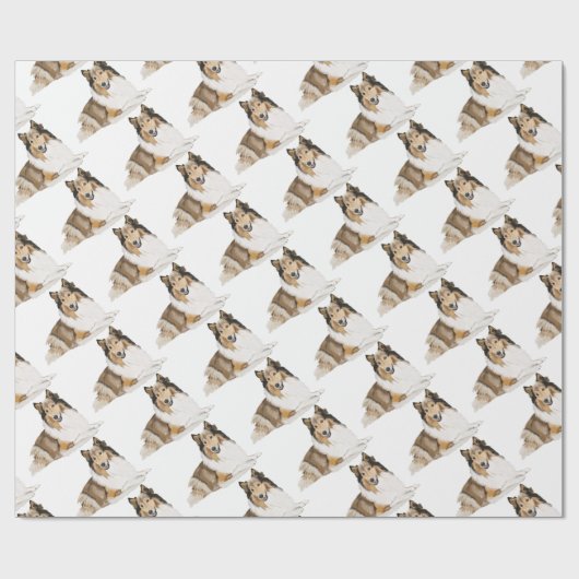 Rough Collie Cadeaupapier (Vlak)