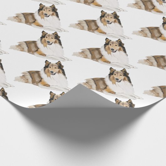 Rough Collie Cadeaupapier (Hoek)