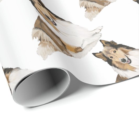 Rough Collie Cadeaupapier (Rol Hoek)