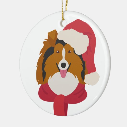 Rough Collie Christmas Ornament (Links)
