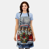 Rough Collie Christmas Red Truck Holiday Schort (Gedragen)