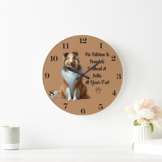 Rough Collie Clock Grote Klok (Huis)