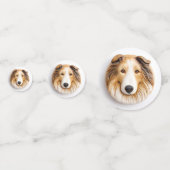 Rough Collie Dog 3D geïnspireerd Confetti (Achterkanten)