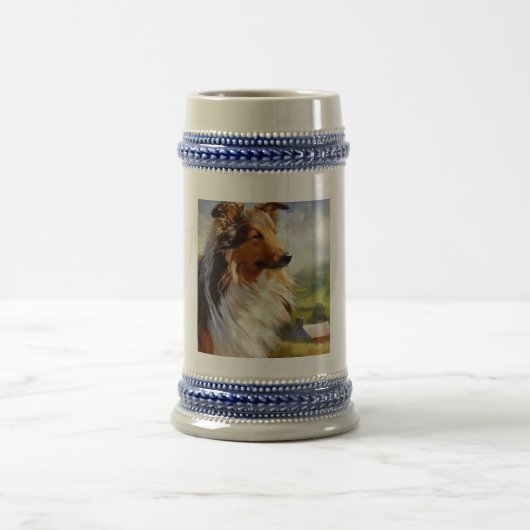 Rough Collie Dog Bierpul (Center)