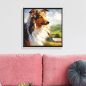 Rough Collie Dog Canvas Afdruk (Insitu (Woonkamer))