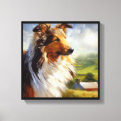 Rough Collie Dog Canvas Afdruk (Voorkant)