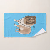 Rough collie dog cartoon illustration bad handdoek (Handdoek)
