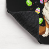 Rough Collie Dog Easter Egg Hunt Bunny Ear Easter Muismat (Hoek)
