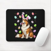 Rough Collie Dog Easter Egg Hunt Bunny Ear Easter Muismat (Met muis)