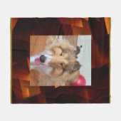 Rough Collie Dog Fleece Deken (Voorkant (Horizontaal))