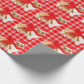 Rough Collie Dog Funny Holiday Pset Kerstmis Cadeaupapier (Hoek)