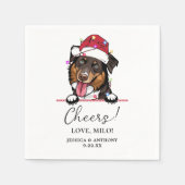 Rough Collie Dog gepersonaliseerd Cheers servetten (Voorkant)