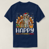 Rough Collie Dog Halloween KerstHappy Haloth T-shirt (Design voorkant)