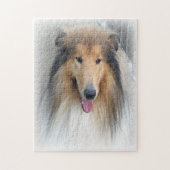 Rough Collie Dog Legpuzzel (Verticaal)