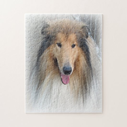 Rough Collie Dog Legpuzzel (Verticaal)