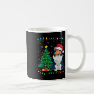 Rough Collie Dog Santa Hat Mannen Vrouwen Kinder X Koffiemok
