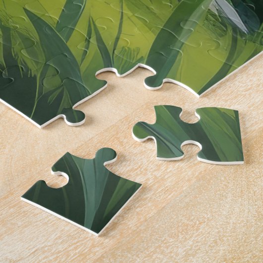 Rough Collie Dog Spring Bloemen Schilderen Legpuzzel (Zijkant)