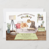 Rough Collie Dog Verhuisaankondiging Kaart (Voorkant)