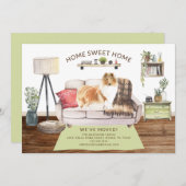 Rough Collie Dog Verhuisaankondiging Kaart (Voorkant / Achterkant)