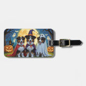 Rough Collie Dogs Pumpkin Halloween Grappig Bagagelabel (Voorkant horizontaal)