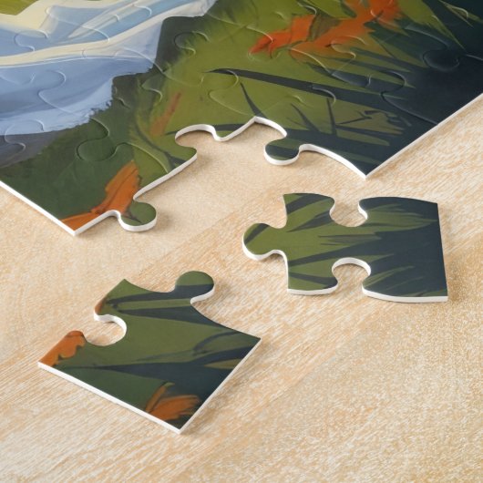 Rough Collie Dogs Pumpkin Halloween Grappig Legpuzzel (Zijkant)