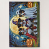 Rough Collie Dogs Pumpkin Halloween Grappig Legpuzzel (Verticaal)