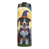Rough Collie Dogs Pumpkin Halloween Grappig Thermosbeker (Voorkant)