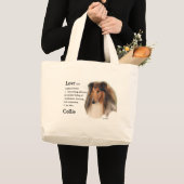 Rough Collie Gifts Grote Tote Bag (Voorkant (product))