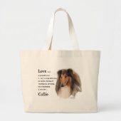Rough Collie Gifts Grote Tote Bag (Voorkant)