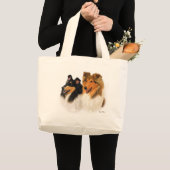 Rough Collie Grote Tote Bag (Voorkant (product))