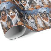 Rough Collie Halloween Spooky Cadeaupapier (Rol Hoek)